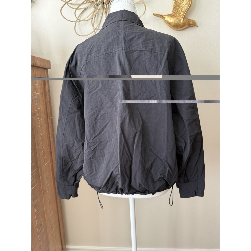 Lioness Shoreline Windbreaker Jacket Women S Black Cotton Oversized Drawstring - Picture 5 of 12